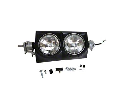 Headlight Assembly with Bezel; Driver Side (63-67 Corvette C2)