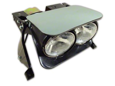 Headlight Assembly; Driver Side (75-82 Corvette C3)