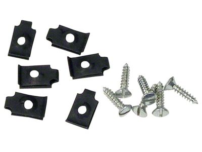 Headlight Ring Screws and J-Nuts; 12-Pieces (56-57 Corvette C1)