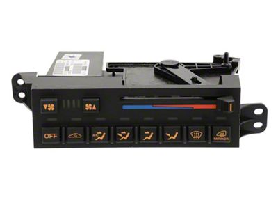 1992-1993 Corvette Heater/AC Controls - Manual - Convertible with Heated Mirror Except. Rear Defrost