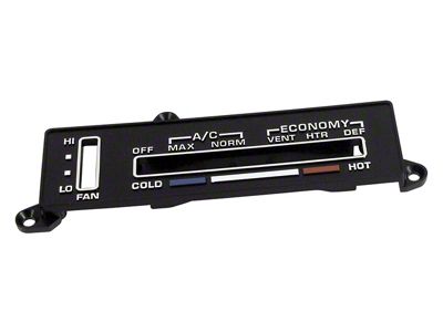 1977-1979 Corvette Heater/Air Conditioning Control Faceplate
