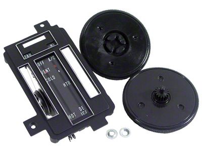 1968 Corvette Heater/Air Conditioning Control Faceplate Kit. with Air Conditioning