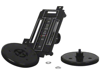 1972-1975 Corvette Heater/Air Conditioning Control Faceplate Kit. with Air Conditioning