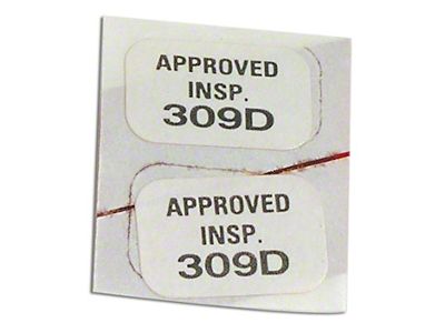 Heater Inspection Decals (1963 Corvette C2)