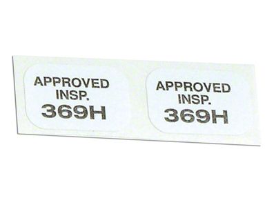 Heater Inspection Decals (64-67 Corvette C2)