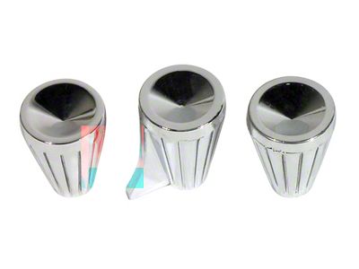 1961-1962 Corvette Heater Knobs. 3 Piece Air/Fan/Temperature