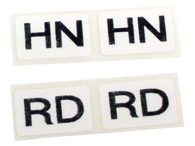 Heavy Duty Suspension Shock Labels (1975 Corvette C3)