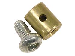 Auto Accessories of America 1953-1962 Corvette Hood Cable Stop. Brass with Screw