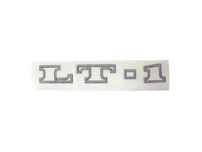 1971-1972 Corvette Hood Decal. LT1 Black/White