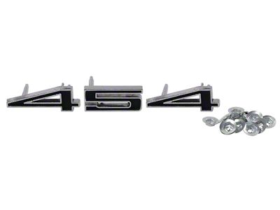 1970-1972 Corvette Hood Numbers. 454 - 6 Piece Set with Speednuts