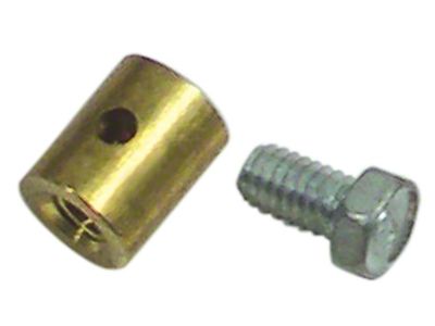 1963-1982 Corvette Hood Release And Deck Lid Cable Stop. Brass with Screw