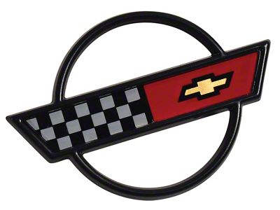 Auto Accessories of America Horn Button Emblem (84-89 Corvette C4, Excluding 35th Anniversary Edition)