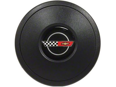 1984-1989 Corvette Horn Emblem and Button - Aftermarket Steering Wheels