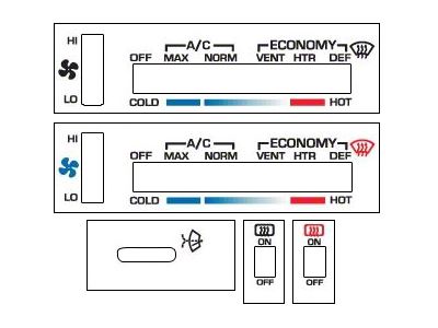 1978-1982 Corvette HVAC Overlay Kit with Easy Install Kit - White