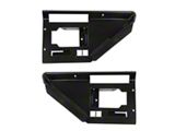 CA 1984-1985 Corvette Hydro Carbon Fiber Door Panel Latch Bezels with Power Locks - Matte Finish