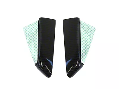 1984-1996 Corvette Hydro Carbon Fiber Mirror Wind Noise Deflectors - Gloss Finish