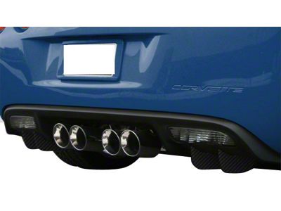 1993-1996 Corvette Hydro Carbon Fiber Rear Fascia Diffuser Fins - Gloss Clear