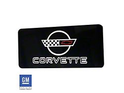 1990-1996 Corvette Information Center Cover Plate - Cross Flag Logo and Corvette Script