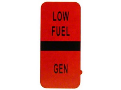 Instrument Panel Lens; Low Fuel/Gen (77-79 Corvette C3)
