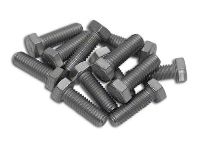 1955-1967 Corvette Intake Manifold Bolt Set. Silver M Headmark 12 Piece
