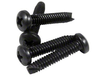 1965-1977 Corvette Interior Door Pull Handle Screw Set - 4pc - Black