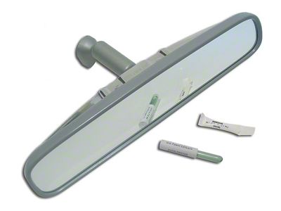 CA Interior Mirror with Mounting Bracket; Stainless Steel (76-82 Corvette C3)