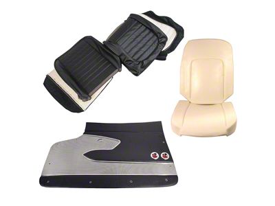 1959 Corvette Interior Package - Leather Covers, Foam, Deluxe Door Panels - Black