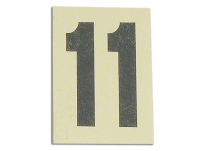 Jack Board Carpet Inspect Numbers Label (65-67 Corvette C2)
