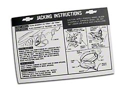 Jacking Instruction Decal (1967 Corvette C2)
