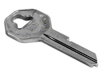 1956-1966 Corvette Key Blank. Hex Head