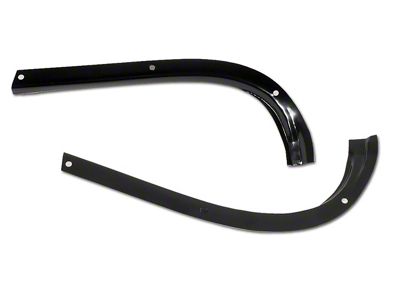 Kick Panel Trim; Black (63-64 Corvette C2)