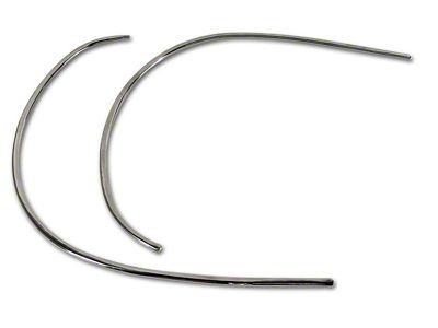 Kick Panel Trim; Chrome (58-62 Corvette C1)