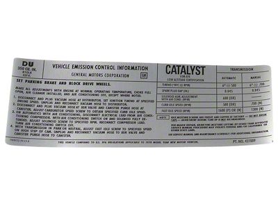 L48 Emission Decal (1978 Corvette C3)