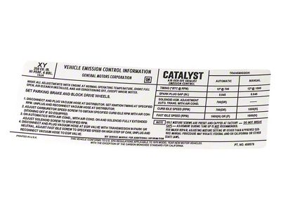 L82 Emission Decal (1976 Corvette C3)