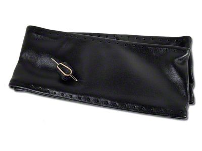 Leather Steering Wheel Cover; Black (86-89 Corvette C4)