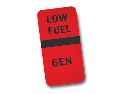1977-1982 Corvette Lens. Generator and Low Fuel Warning