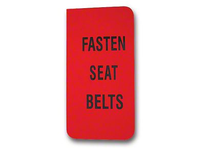 1972-1976 Corvette Lens. Seat Belt Warning