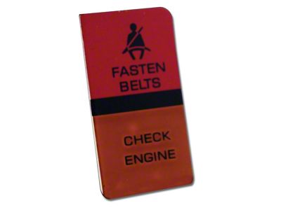 1980-1982 Corvette Lens. Seat Belt Warning/Check Engine
