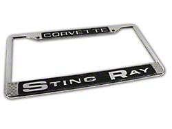 Auto Accessories of America License Plate Frame. Stingray Chrome (63-76 Corvette C2 & C3)