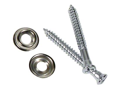 License Plate Lamp Housing Lens Screws; 4-Pieces (56-60 Corvette C1 w/o Power Brakes)