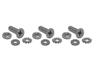 License Plate Lamp Housing Mount Hardware; 12-Pieces (61-67 Corvette C1 & C2)