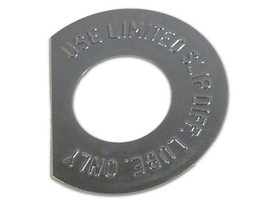 Limited Slip Rear End Metal Tag (63-64 Corvette C2)