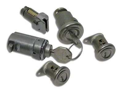 1956-1959 Corvette Lock Set. Ignition, Doors, Glove Box and Trunk