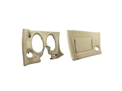 Lower Dash Pad with A/C Cutout; Black (74-76 Corvette C3)