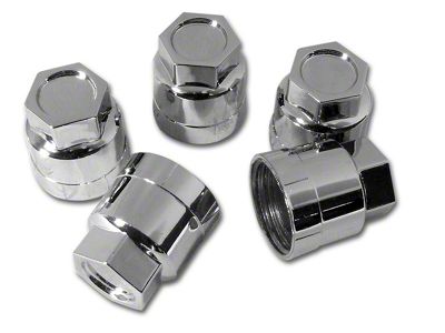1985-1996 Corvette Lug Nut Covers. Chrome 5 Piece Set