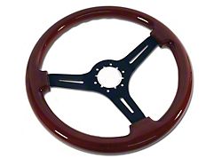 CA Mahogany Steering Wheel with Black Spokes (68-82 Corvette C3)