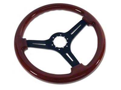 1968-1982 Corvette Mahogany Steering Wheel with Black Spokes