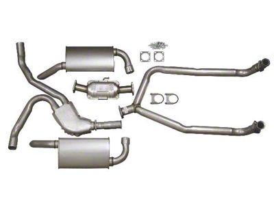 Manifold-Back Catted Exhaust System with Low Profile Mufflers (Early 1981 Corvette C3)