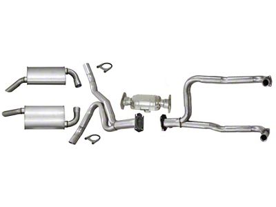 Manifold-Back Catted Exhaust System with Low Profile Mufflers (1982 Corvette C3)