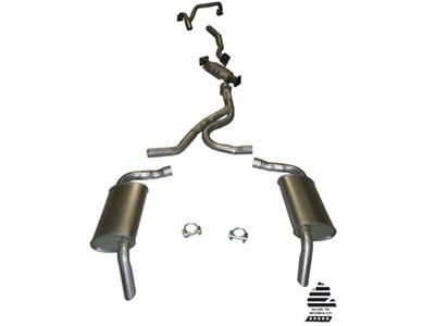 Manifold-Back Catted Exhaust System with Low Profile Mufflers (75-76 Corvette C3 w/ A.I.R.)